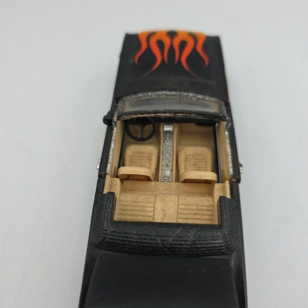 Superior 1965‎ Ford Mustang SS5719 Black With Flames Die Cast Pull Back 6